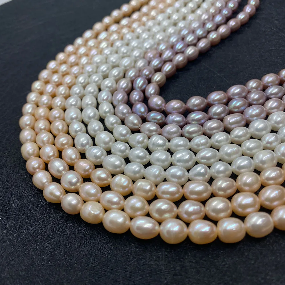 1 Strand High Quality Oval Rice Beads Pearls Natural Freshwater Pearls for Bracelet Necklace Earrings Jewelry DIY Length 38cm
1 Strand High Quality Oval Rice Beads Pearls Natural Freshwater Pearls for Bracelet Necklace Earrings Jewelry DIY Length 38cm