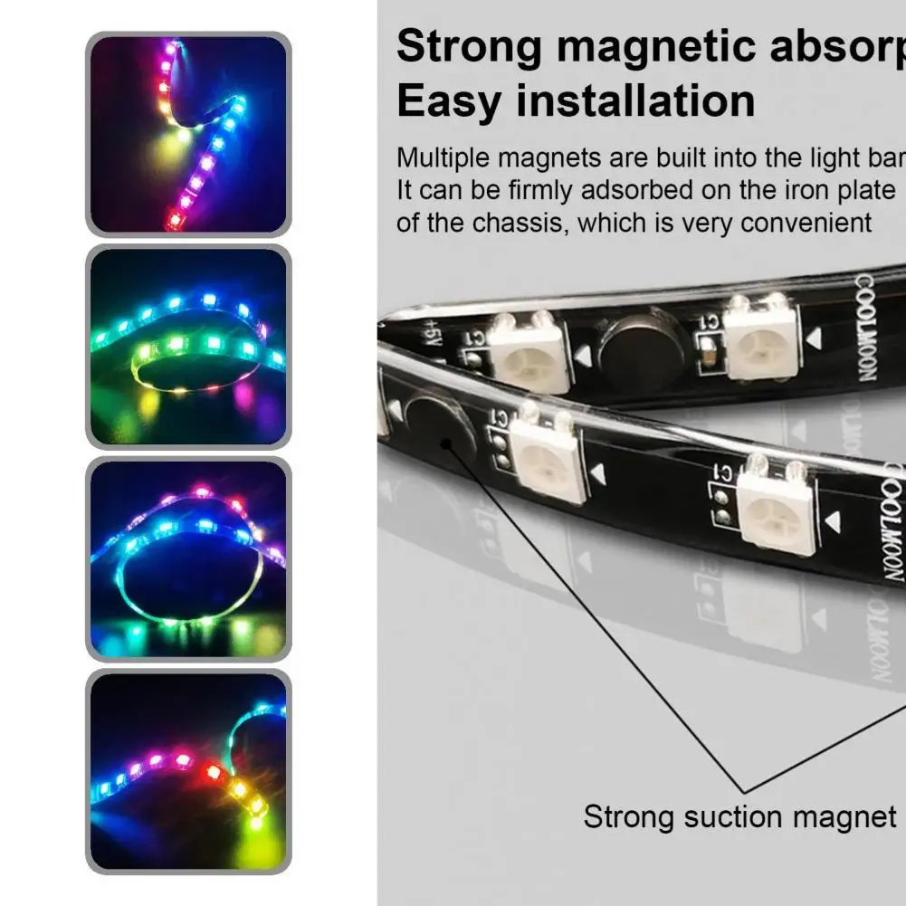 Lightweight COOLMOON Reliable 40cm High Brightness Soft LED Strip 40cm Soft LED Strip Portable Computer Accessories
Lightweight COOLMOON Reliable 40cm High Brightness Soft LED Strip 40cm Soft LED Strip Portable Computer Accessories