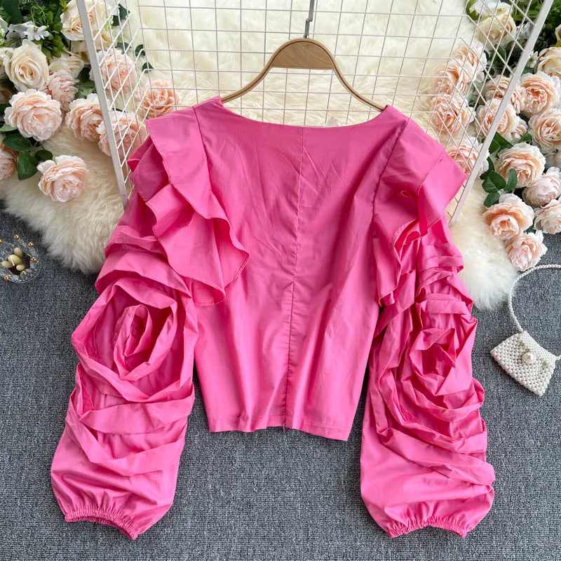 Women Ruffled Floral Long Sleeves Square Collar Spring Blouse Trendy Ladies Shirt Top TN085
Women Ruffled Floral Long Sleeves Square Collar Spring Blouse Trendy Ladies Shirt Top TN085