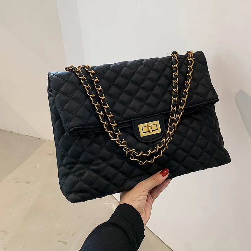 Luxury Designer Shoulder Bags for Women 2021 New Pu Leather Chains Large Capacity Crossbody Tote Bag Female Diamond Lattice
Luxury Designer Shoulder Bags for Women 2021 New Pu Leather Chains Large Capacity Crossbody Tote Bag Female Diamond Lattice