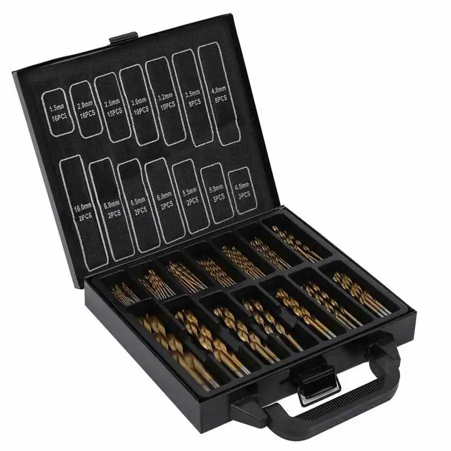 99Pcs Twist Drill Bit Set High Speed Steel Hand Electric Drill Round Shank Bit 1.0 to 3.0mm
99Pcs Twist Drill Bit Set High Speed Steel Hand Electric Drill Round Shank Bit 1.0 to 3.0mm