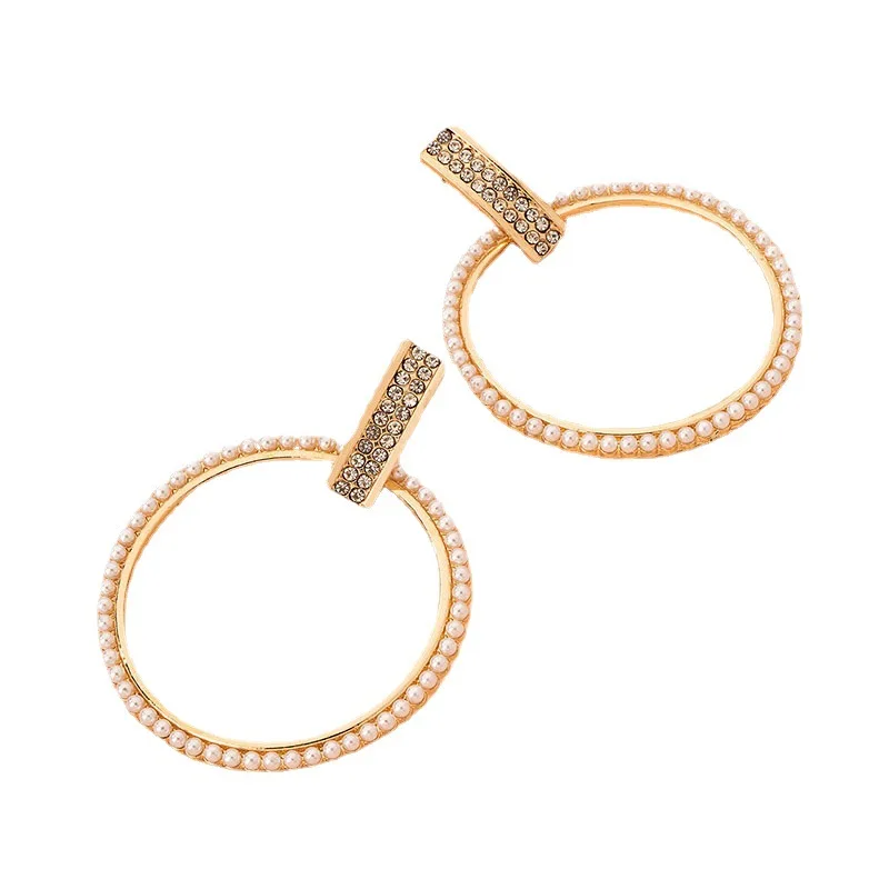 Ins Gold Metal White Pearl Beads Round Geometric Bridal Wedding Piercing Earrings Trendy Korean Fashion Women Party Jewelry
Ins Gold Metal White Pearl Beads Round Geometric Bridal Wedding Piercing Earrings Trendy Korean Fashion Women Party Jewelry
