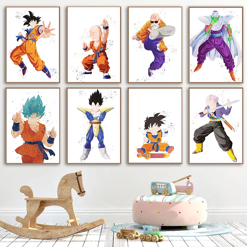 Watercolor Dragon Ball Canvas Painting Son Goku Piccolo Vegate Nursery Wall Poster and Prints Kid's Room Decorative Picture
Watercolor Dragon Ball Canvas Painting Son Goku Piccolo Vegate Nursery Wall Poster and Prints Kid's Room Decorative Picture