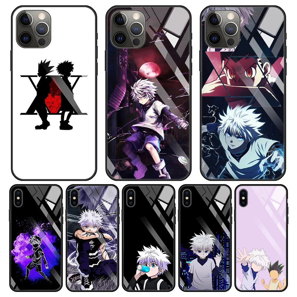 Чехол из закаленного стекла для iPhone 13 11 12 Pro Max 13 12 Mini XS XR XS X SE 2020 7 8 6 6S Plus, чехол Killua Hunter x Hunter 
Чехол из закаленного стекла для iPhone 13 11 12 Pro Max 13 12 Mini XS XR XS X SE 2020 7 8 6 6S Plus, чехол Killua Hunter x Hunter
