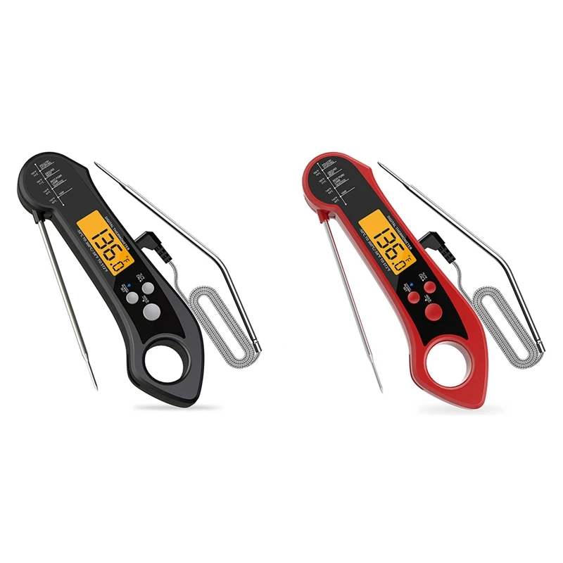Dual Probe Digital Meat Thermometer Instant Read Food Thermometer For Kitchen Fry Grilling BBQ Cooking
Dual Probe Digital Meat Thermometer Instant Read Food Thermometer For Kitchen Fry Grilling BBQ Cooking