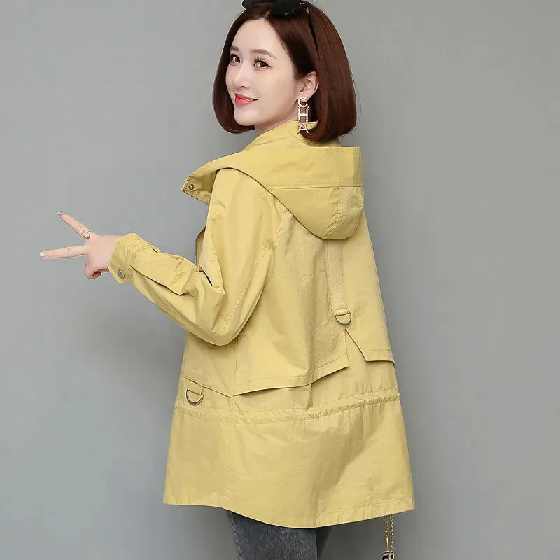 Women's Trench Coat Mid-length Spring Autumn Outerwear Korean Loose Female Windbreaker Overcoat Ladies Casual Plus Size Tops
Women's Trench Coat Mid-length Spring Autumn Outerwear Korean Loose Female Windbreaker Overcoat Ladies Casual Plus Size Tops