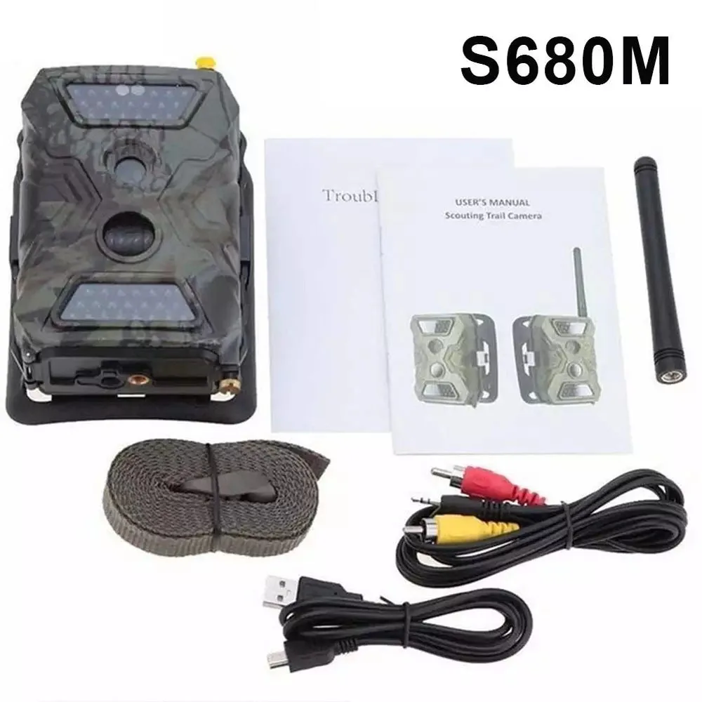 

Hunting Camera Night Vision 12MP HD 1080P 2.0" LCD Trail Camera With MMS GPRS SMTP FTP GSM Trail Hunt Game S680M-2G