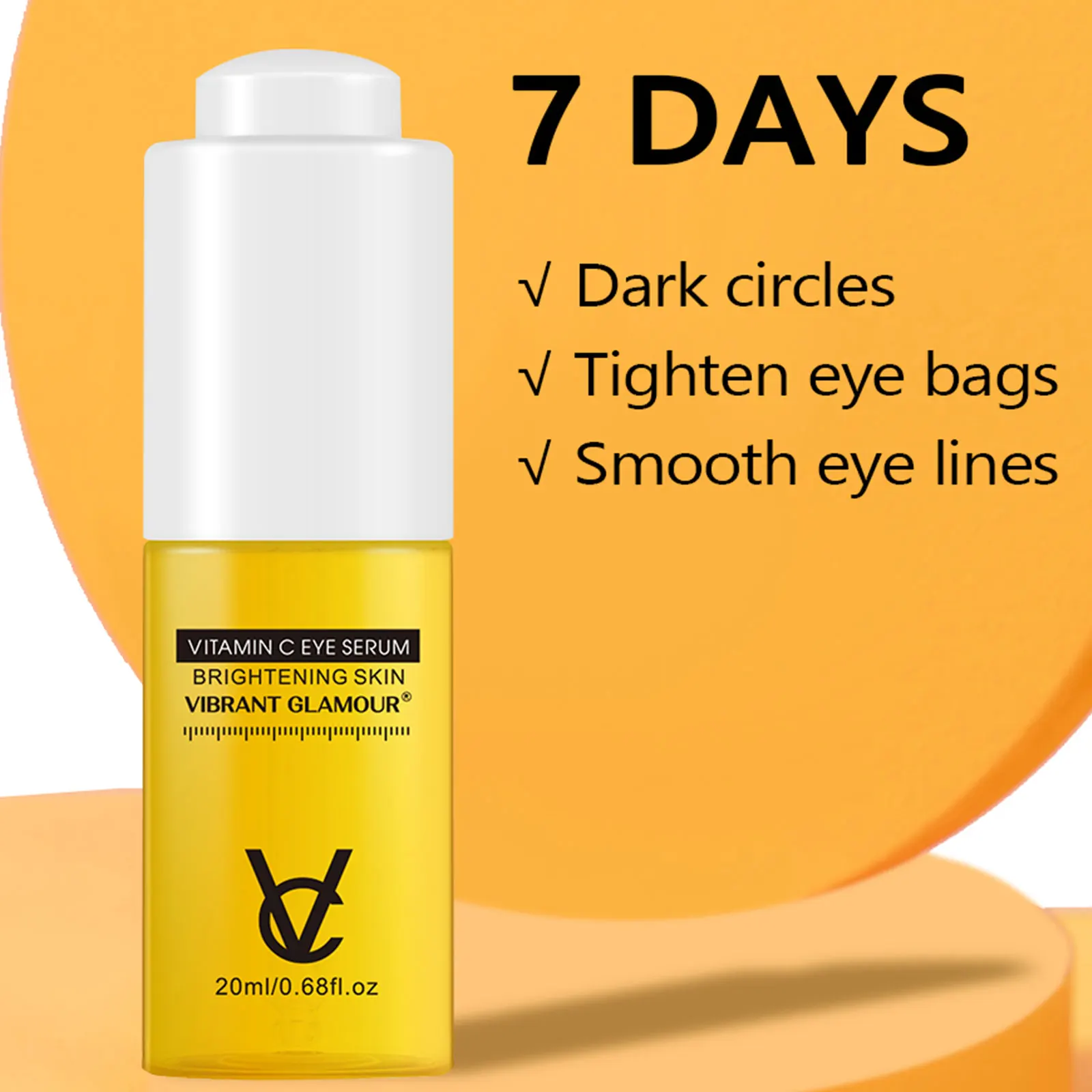 VIBRANT GLAMOUR Vitamin C Eye Serum Whitening Brighten Anti-Aging Remove Dark Circles Fades Fine Lines Anti-Wrinkle Skin Care
VIBRANT GLAMOUR Vitamin C Eye Serum Whitening Brighten Anti-Aging Remove Dark Circles Fades Fine Lines Anti-Wrinkle Skin Care