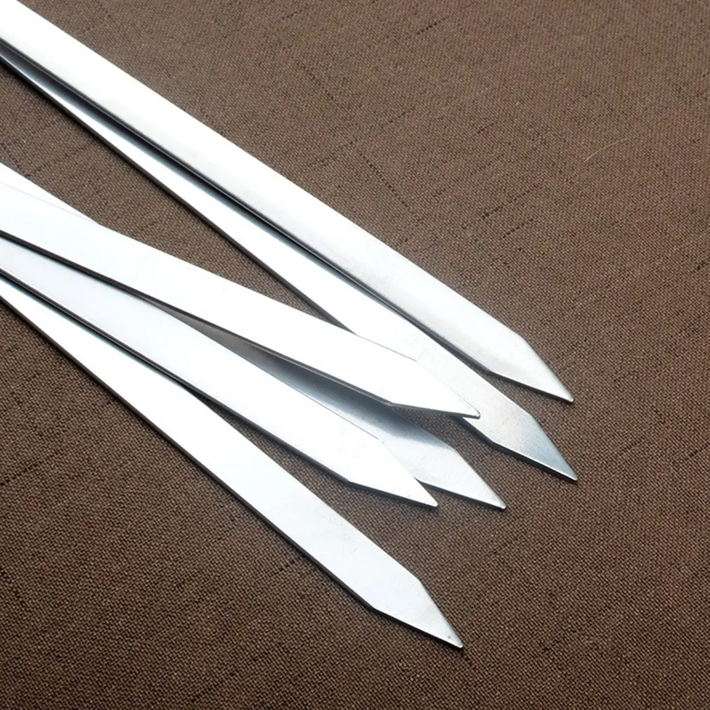 6pcs/set Stainless Steel Large Flat Barbecue Skewers With Wooden Handle Outdoor Barbecue Needle Anti-sticking
6pcs/set Stainless Steel Large Flat Barbecue Skewers With Wooden Handle Outdoor Barbecue Needle Anti-sticking