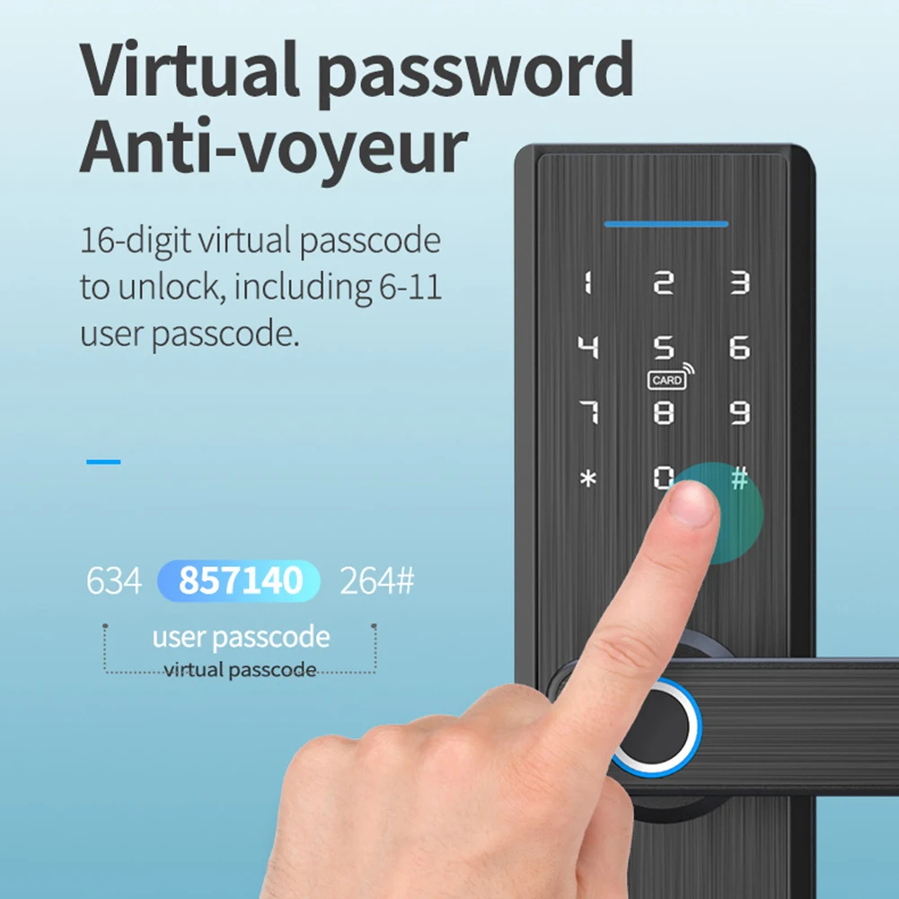 X1 Tuya умный биометрический пароль отпечатков пальцев RFID карта безопасности интеллектуальное приложение удаленный дверной замок Wifi разблок...
X1 Tuya умный биометрический пароль отпечатков пальцев RFID карта безопасности интеллектуальное приложение удаленный дверной замок Wifi разблок...