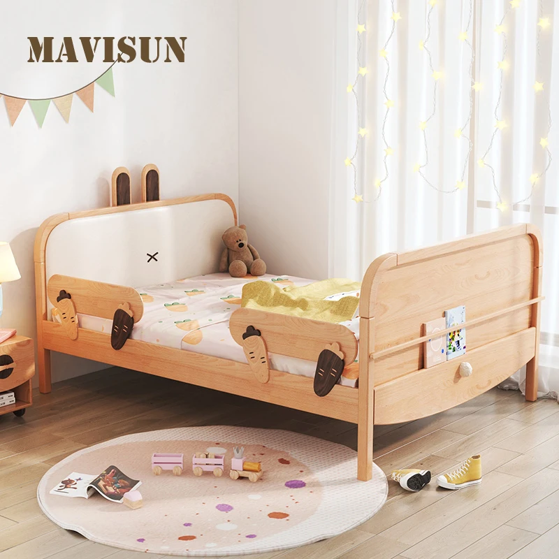 Japanese-Style Rabbit Children's Bed Pull-Out Bed Splicing Bed With Guardrail Princess Widening Bed Girl Solid Wood Single Bed
Japanese-Style Rabbit Children's Bed Pull-Out Bed Splicing Bed With Guardrail Princess Widening Bed Girl Solid Wood Single Bed