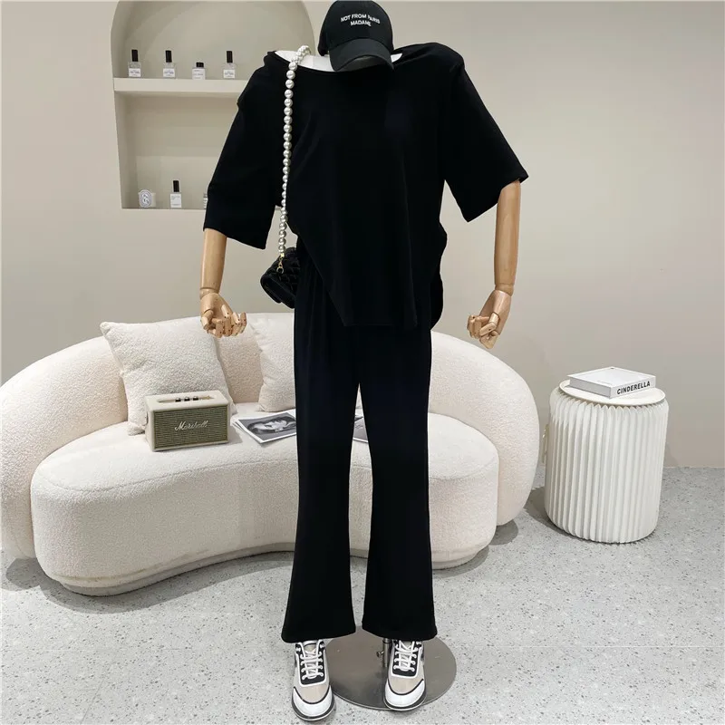 NewWomen's clothing Spring Summer 2021 Fashion New Loose thin fashionable suit casual pants + Short Sleeve T-Shirt 
NewWomen's clothing Spring Summer 2021 Fashion New Loose thin fashionable suit casual pants + Short Sleeve T-Shirt
