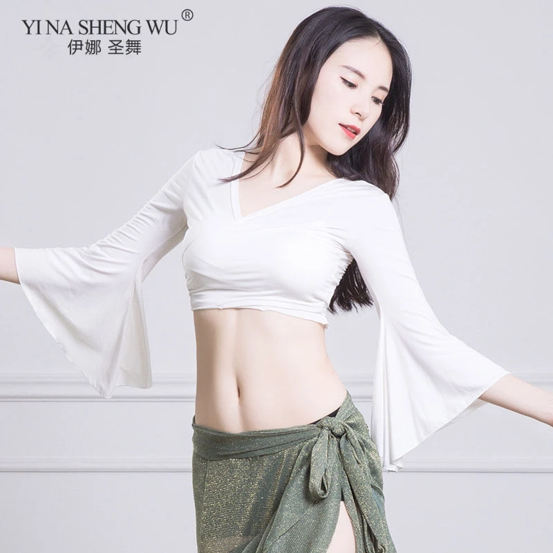 Belly Dance Colthing Flared Sleeves Top Shoulder Irregular Sexy Belly Dance Top for Women Costume Occupation Performance Wear
Belly Dance Colthing Flared Sleeves Top Shoulder Irregular Sexy Belly Dance Top for Women Costume Occupation Performance Wear