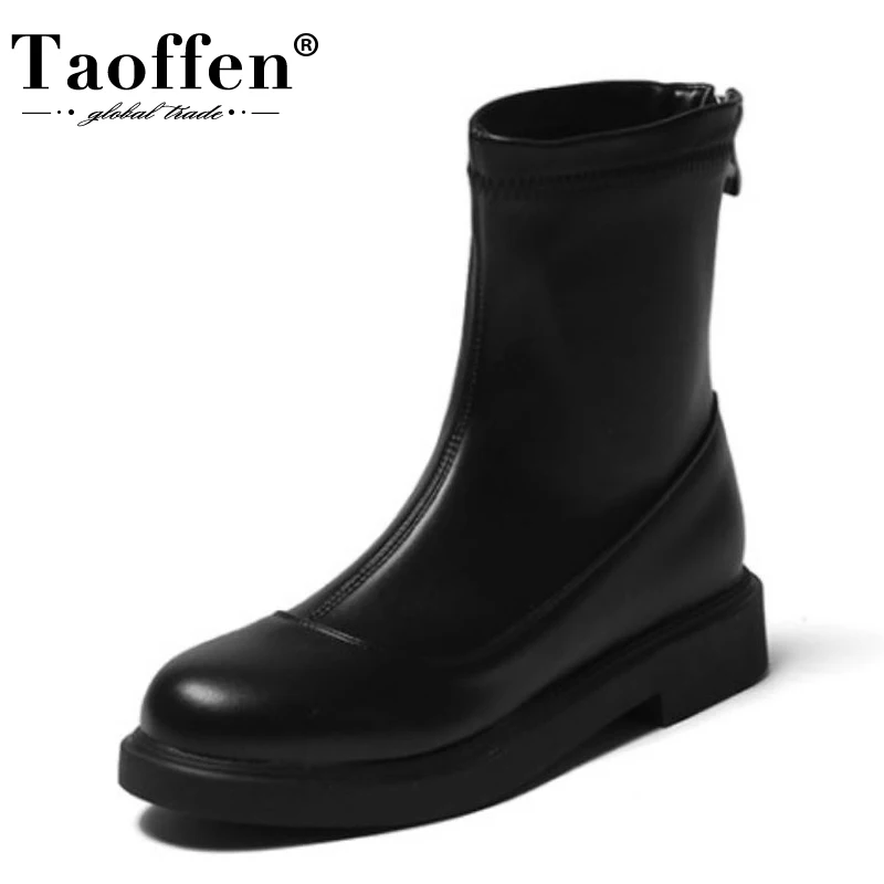 Женские ботильоны на плоской подошве Taoffen, Зимние Теплые ботильоны с круглым носком на молнии, вечерние ботильоны, размеры 31-43
Женские ботильоны на плоской подошве Taoffen, Зимние Теплые ботильоны с круглым носком на молнии, вечерние ботильоны, размеры 31-43