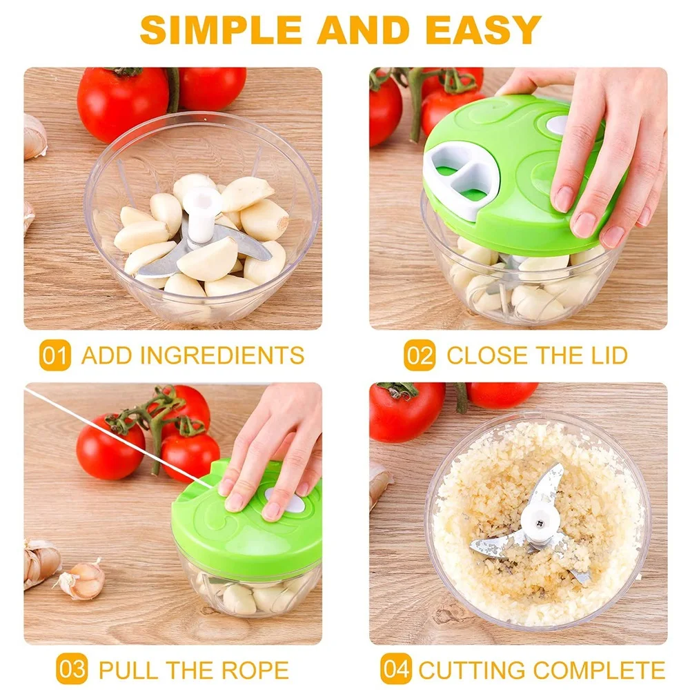 1Pcs Hand Food Chopper Vegetable Garlic Chopper Twist Shredder Garlic Press Mincer Blender Food Processor Machine Kitchen Tool
1Pcs Hand Food Chopper Vegetable Garlic Chopper Twist Shredder Garlic Press Mincer Blender Food Processor Machine Kitchen Tool