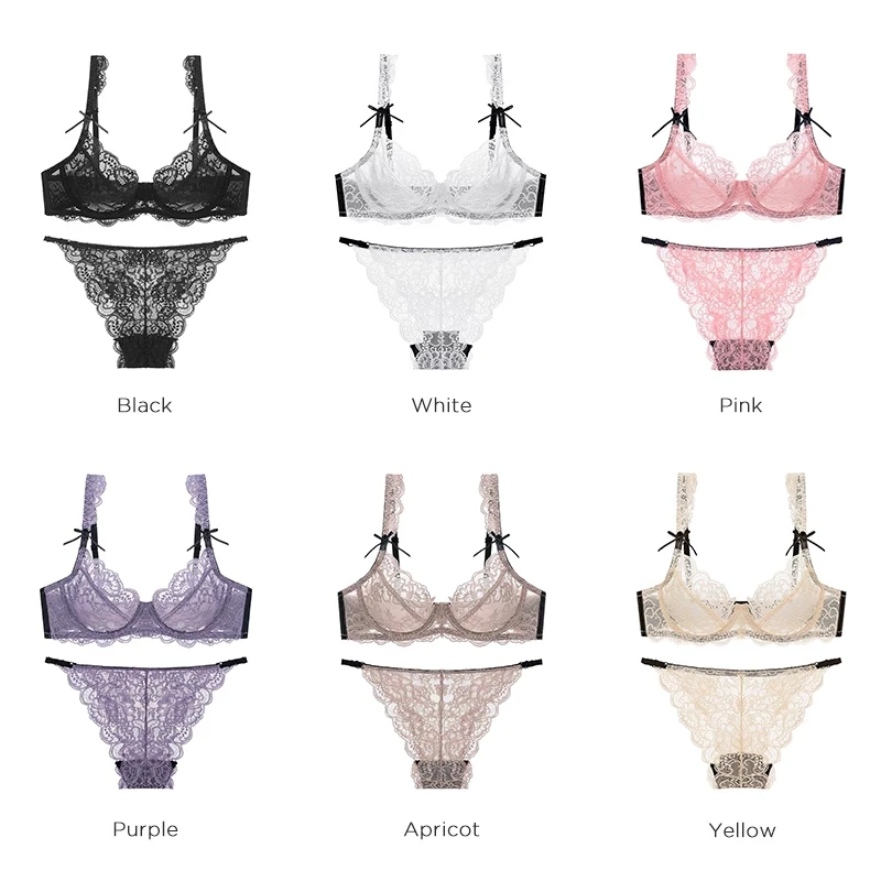 2021 New Women's Underwear Set Transparent Lace Push Up Bra Underwear Sexy Ultrathin Cup Brassiere Women Panties Lingerie Set
2021 New Women's Underwear Set Transparent Lace Push Up Bra Underwear Sexy Ultrathin Cup Brassiere Women Panties Lingerie Set