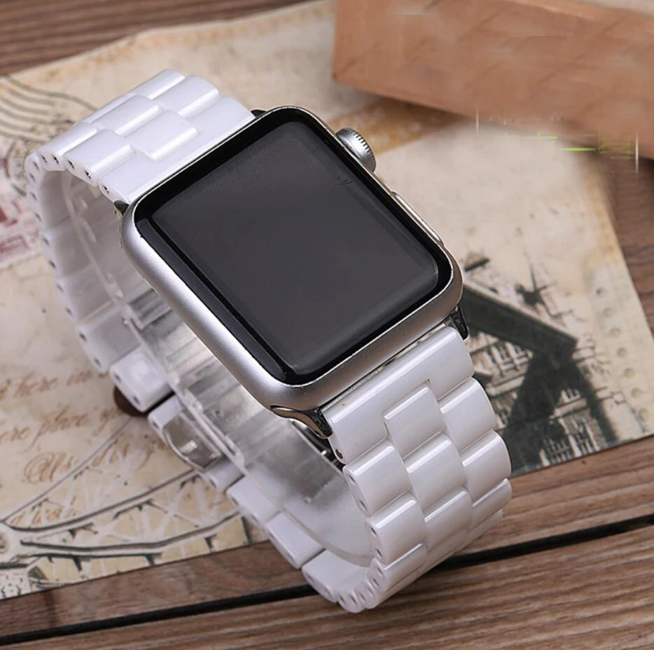 Новейшая коллекция Керамика ремешок для Apple Watch серии 6 5 4 3 2 1 iwatch SE Link браслет 38 мм