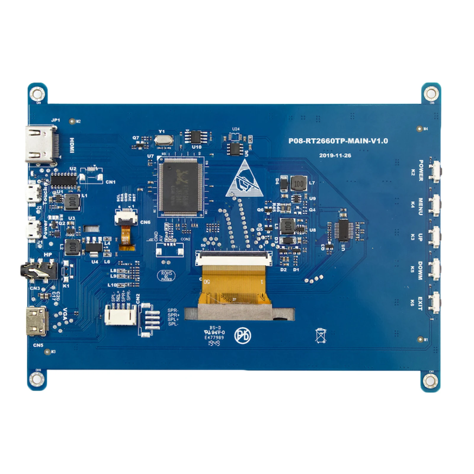 LCD Screen Display For Raspberry Pi With Touch Screen Panel And VGA+HDMI-Compatible Controller Board Kit 7 Inch 1024*600
LCD Screen Display For Raspberry Pi With Touch Screen Panel And VGA+HDMI-Compatible Controller Board Kit 7 Inch 1024*600