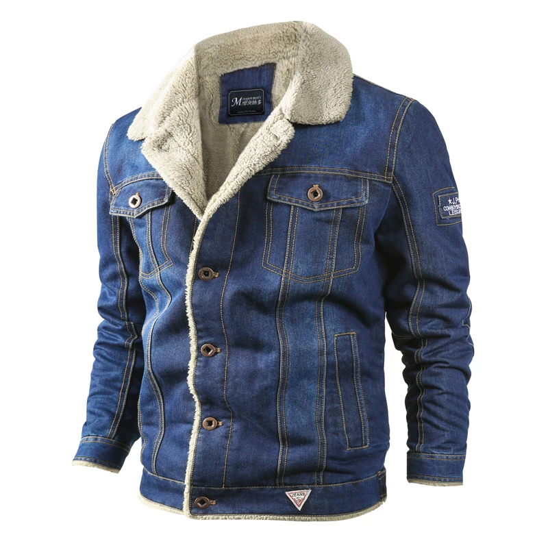 2020 Winter Men Denim Jacket Mens Fashion Casual Jeans Jacket Man Warm Thick Denim Coat Male Fur Collar Bomber Coats Outerwear
2020 Winter Men Denim Jacket Mens Fashion Casual Jeans Jacket Man Warm Thick Denim Coat Male Fur Collar Bomber Coats Outerwear