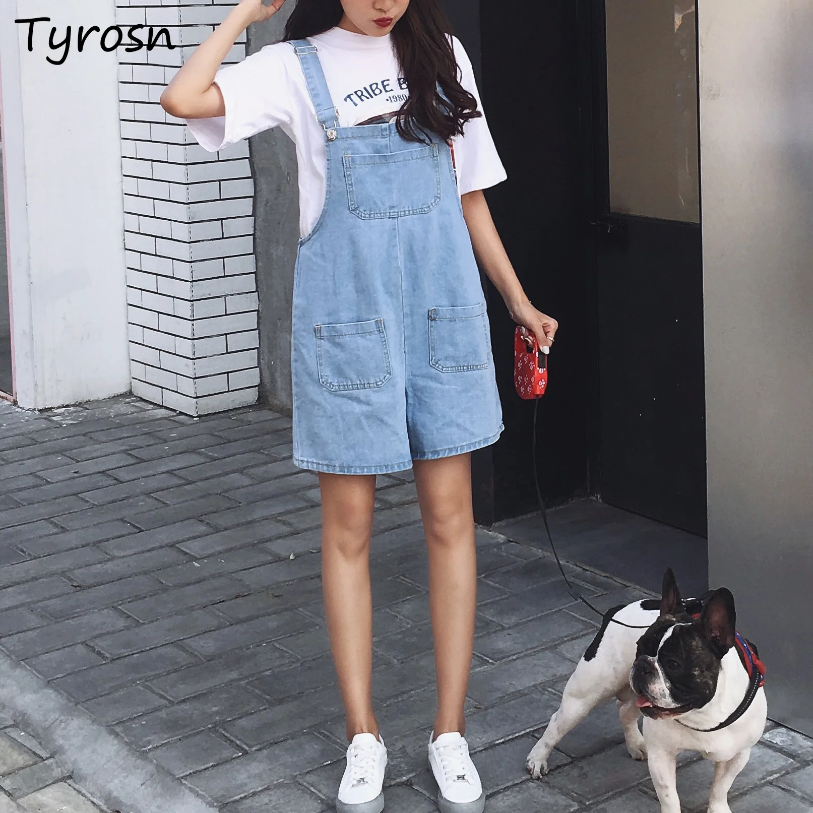Women Denim Rompers Lovely Solid Simple All-match Students Preppy Style Harajuku Fashionable Chic Tender Playsuits Sleeveless
Women Denim Rompers Lovely Solid Simple All-match Students Preppy Style Harajuku Fashionable Chic Tender Playsuits Sleeveless
