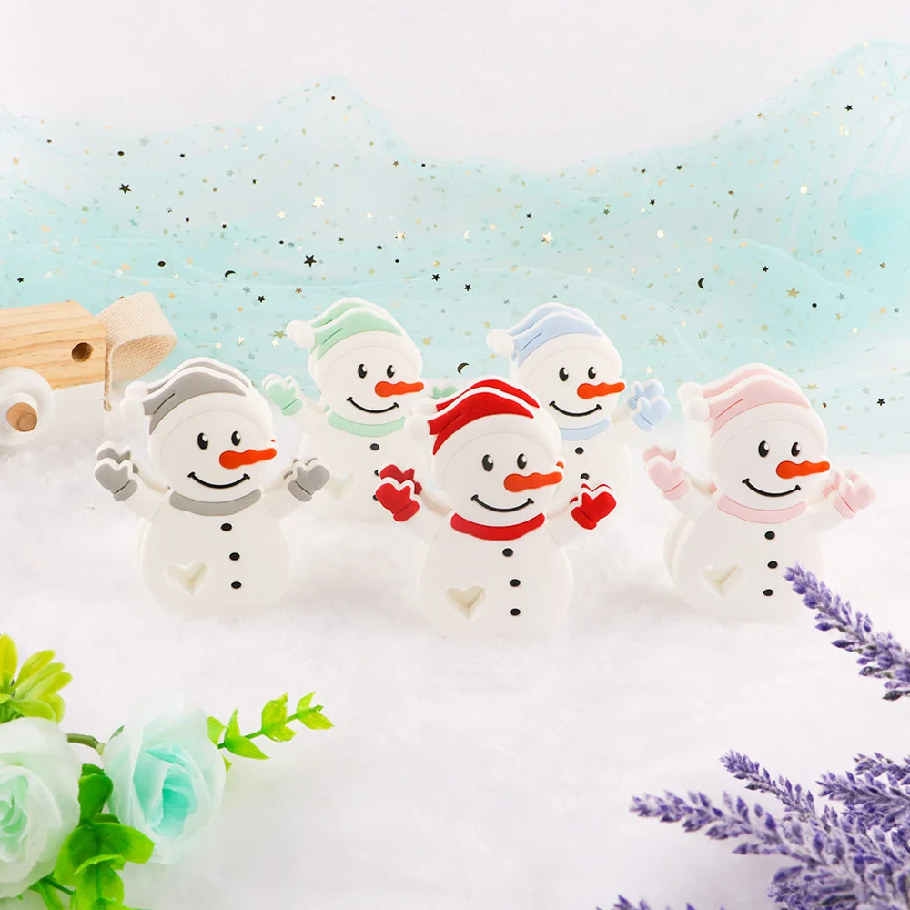Kovict 5/10pc Snowman Shape Silicone Teether Food Grade Pendants DIY Pacifier Chain Necklace Accessories Baby Care Molar Toys
Kovict 5/10pc Snowman Shape Silicone Teether Food Grade Pendants DIY Pacifier Chain Necklace Accessories Baby Care Molar Toys
