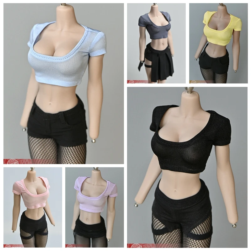 1/6 Scale Female T-shirt Model Toys Wide Collar Short Top Fashion Women Clothes Fit 12'' Action Figure Body Doll Best Sell
1/6 Scale Female T-shirt Model Toys Wide Collar Short Top Fashion Women Clothes Fit 12'' Action Figure Body Doll Best Sell