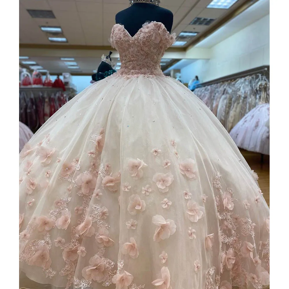 Quinceanera Dresses Vestido de 15 anos Sweet Pink Flowers Party Gowns Sexy Sweetheart Backless Spaghetti Strap Dress
Quinceanera Dresses Vestido de 15 anos Sweet Pink Flowers Party Gowns Sexy Sweetheart Backless Spaghetti Strap Dress