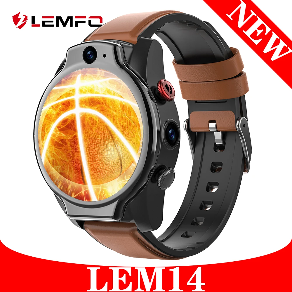 LEMFO smart watch LEM14 часы мужские 4G смарт LTE Smartwatch Android 10 64G ROM наручные 5ATM waterproof с SIM card camera