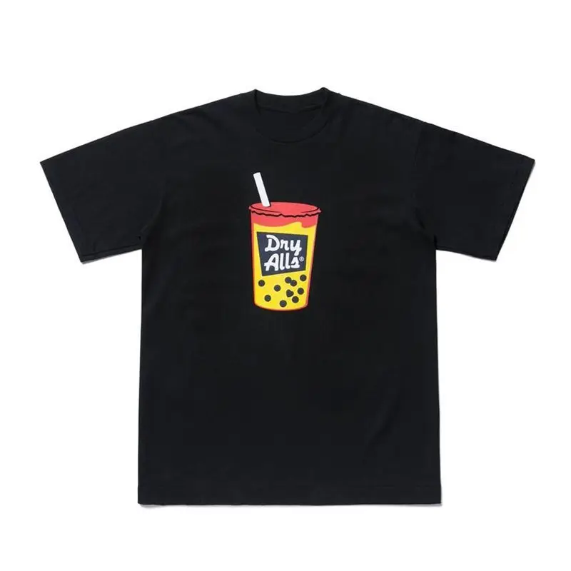 Pearl milk tea pattern short-sleeved T-shirt Harajuku 2021 summer new couple T-shirt ins Oversize
Pearl milk tea pattern short-sleeved T-shirt Harajuku 2021 summer new couple T-shirt ins Oversize