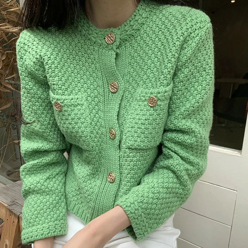 Cardigan Women Sweater Green Casual O-Neck Outwears 2021 Fall Clothes Black White Long Sleeve Knitted Top Solid Fashion
Cardigan Women Sweater Green Casual O-Neck Outwears 2021 Fall Clothes Black White Long Sleeve Knitted Top Solid Fashion