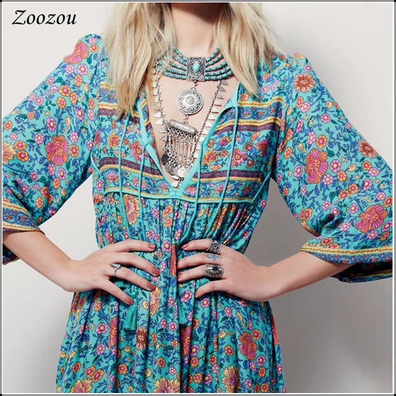 2020 Autumn New Bohemian Dresses Print Full Sleeve Sexy Deep V Neck Party Dresses Vintage Casual Loose Plus Size Mid Calf Dress
2020 Autumn New Bohemian Dresses Print Full Sleeve Sexy Deep V Neck Party Dresses Vintage Casual Loose Plus Size Mid Calf Dress
