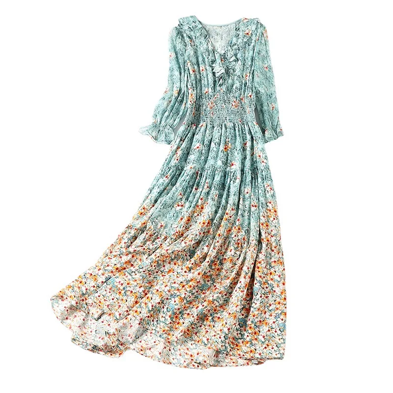 2021 high waist temperament commuter mid-length skirt sexy v-neck silk smooth printing fishtail gradient color hit dress
2021 high waist temperament commuter mid-length skirt sexy v-neck silk smooth printing fishtail gradient color hit dress