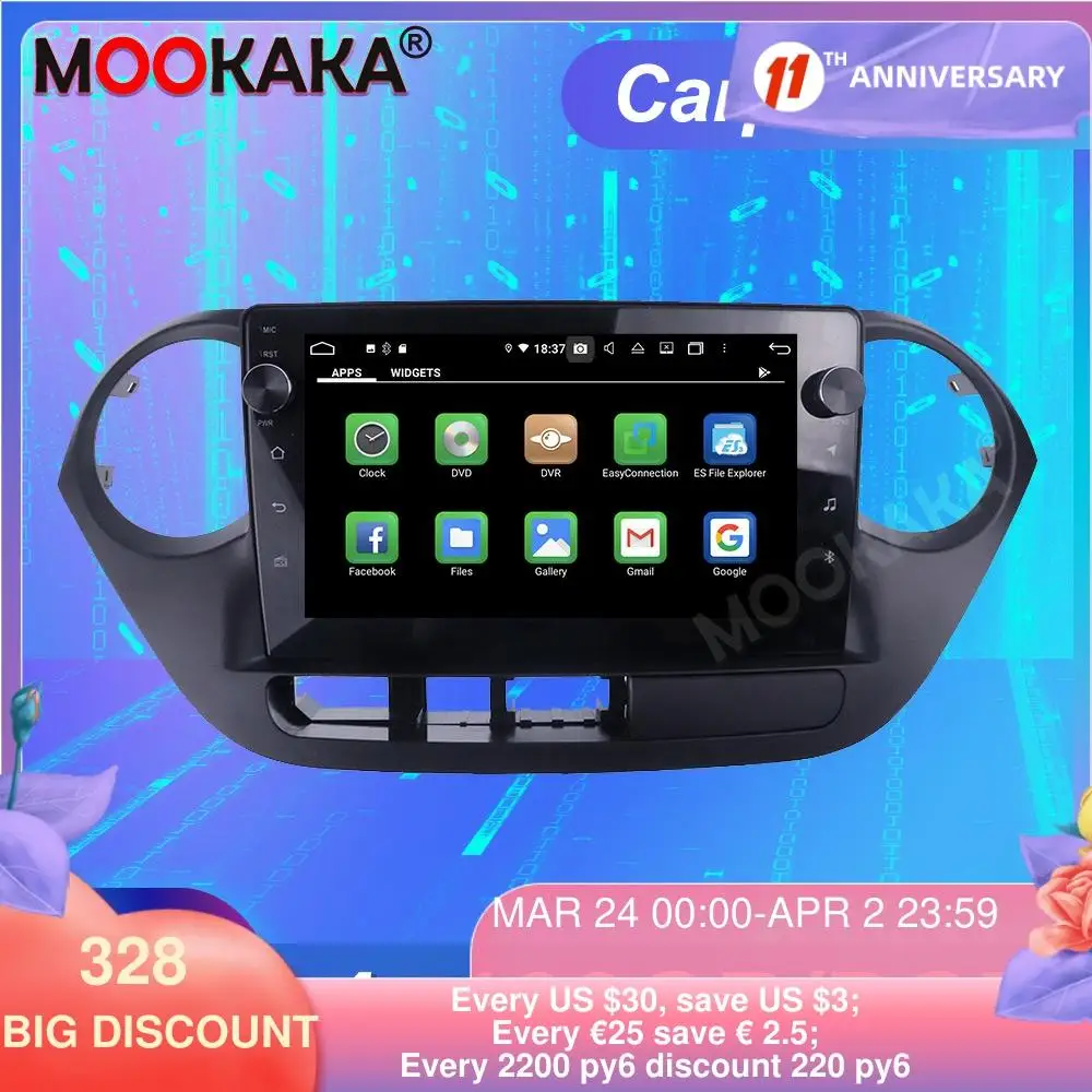 FOR Hyundai I10 2013-2016 Android10.0 4GB RAM+128GB ROM Tesla Screen Car Multimedia Player GPS Navigation Auto Stereo Head unit
FOR Hyundai I10 2013-2016 Android10.0 4GB RAM+128GB ROM Tesla Screen Car Multimedia Player GPS Navigation Auto Stereo Head unit