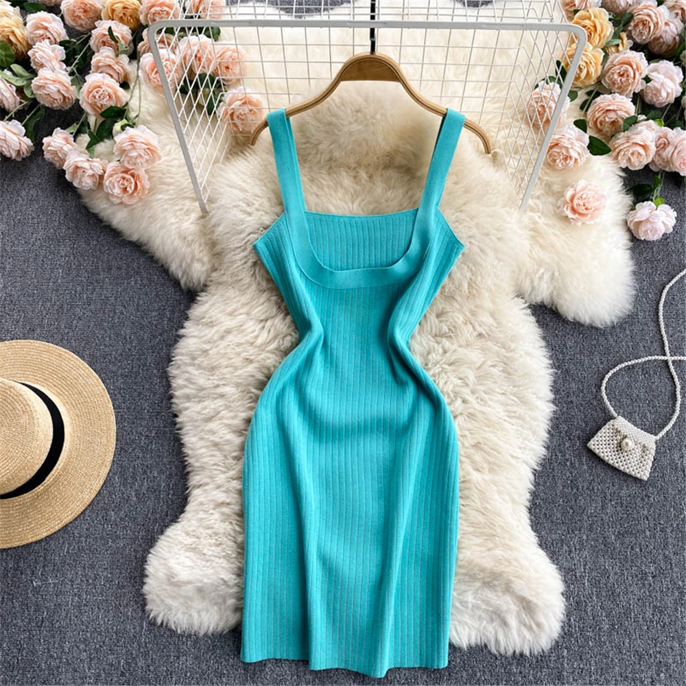 Women Knitted Slim Summer Dress 2021 Fashion Casual White Black Sling Midi Dresses Sexy Sundress Gown Female Clothing Atopos
Women Knitted Slim Summer Dress 2021 Fashion Casual White Black Sling Midi Dresses Sexy Sundress Gown Female Clothing Atopos