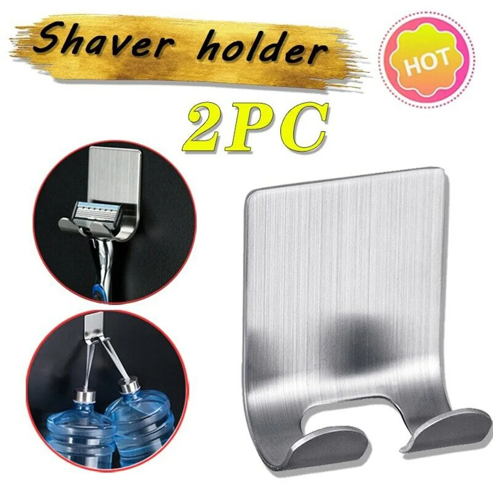 2pcs Wall Mounted Stainless Steel Holder Men's Shaver Razor Stand Shelf Rack Punch Free Wall Storage Hook Bathroom Accessories
2pcs Wall Mounted Stainless Steel Holder Men's Shaver Razor Stand Shelf Rack Punch Free Wall Storage Hook Bathroom Accessories
