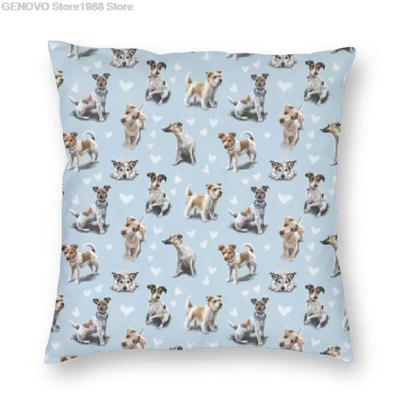 

Jack Russell Terrier Welpen Liebe Kissen Abdeckung Zwei Seite 3D Druck Haustier Hund Werfen Kissen Fall für Sofa Kissen Hause de