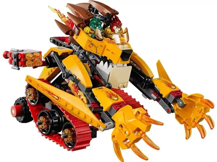 

449pcs Laval's Fire Lion Mobile Mech Transform Tank Model 10295 Building Blocks Children Classic Toy Bricks