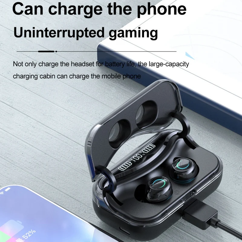 G08 Bluetooth 5.1 Earphone Press Control Wireless Headphones Waterproof Earbuds Headset with LED Display Charging Box
G08 Bluetooth 5.1 Earphone Press Control Wireless Headphones Waterproof Earbuds Headset with LED Display Charging Box