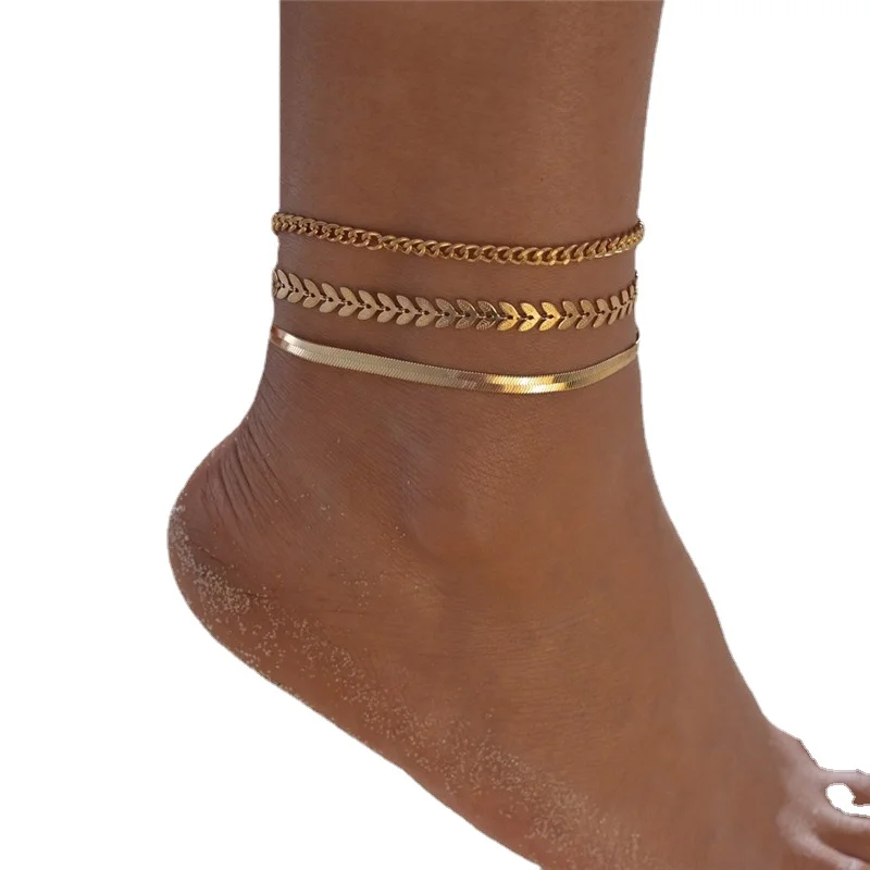 3pcs/set Gold Color Simple Chain Anklets For Women Beach Foot Jewelry Leg Chain Ankle Bracelets Women Accessories
3pcs/set Gold Color Simple Chain Anklets For Women Beach Foot Jewelry Leg Chain Ankle Bracelets Women Accessories