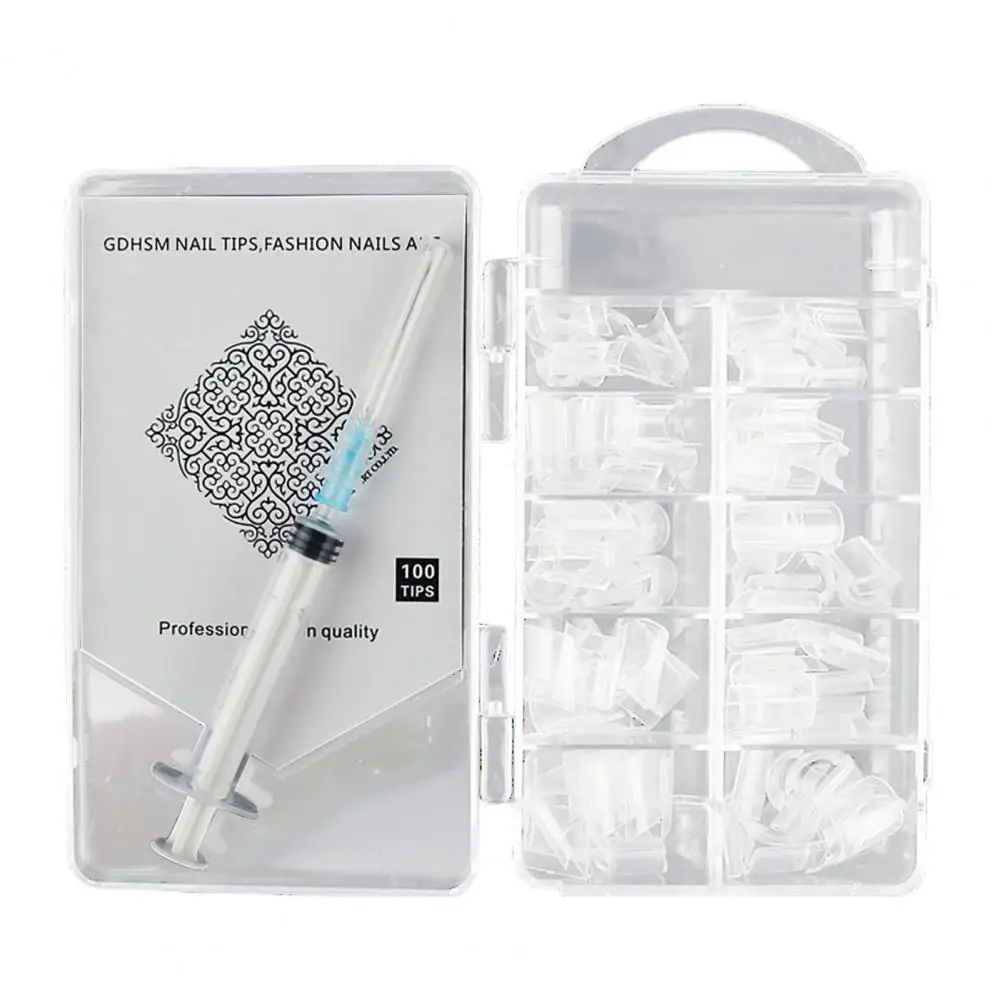 1 Set 2021 new High quality Fake Nail Stickers Transparent Water Injection ABS Fashion Artificial Nail Tips for Nail Design
1 Set 2021 new High quality Fake Nail Stickers Transparent Water Injection ABS Fashion Artificial Nail Tips for Nail Design
