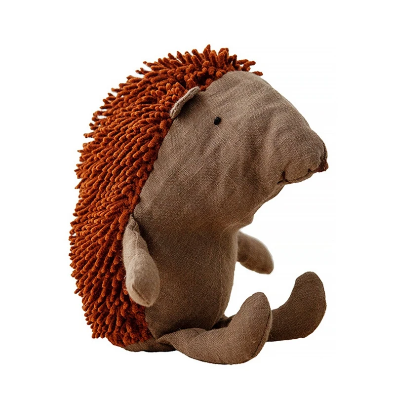 Скандинавский лес животное льняной еж Детская кукла искусственная игрушка декор