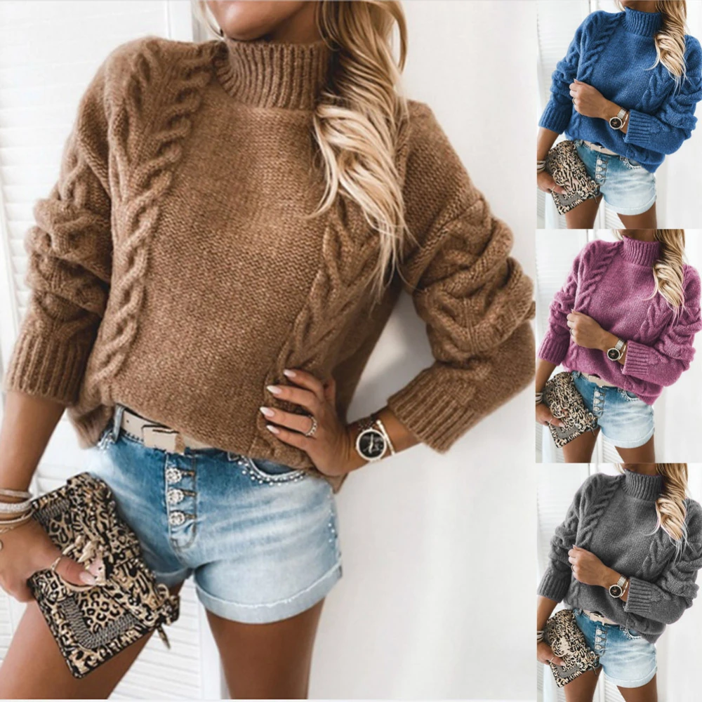 Pullovers Autumn Winter 2022 Office Lady Long Sleeve Turtleneck A-straight Solid Patchwork Knitted Sweater Tops Women's Sweater
Pullovers Autumn Winter 2022 Office Lady Long Sleeve Turtleneck A-straight Solid Patchwork Knitted Sweater Tops Women's Sweater