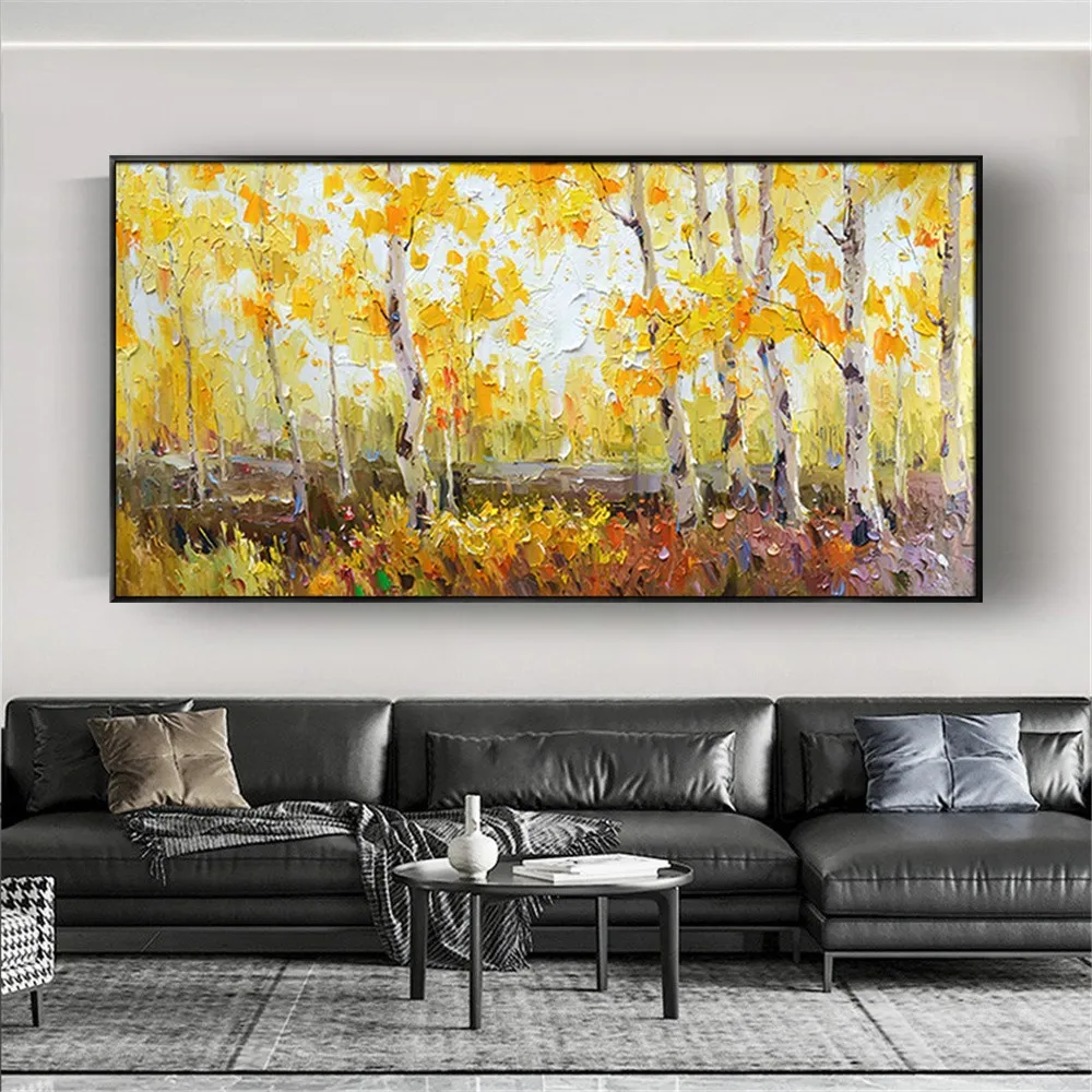 100% Hand-painted Oil painting for Golden forest canvas painting living room bar corridor home decor art mural Frameless picture
100% Hand-painted Oil painting for Golden forest canvas painting living room bar corridor home decor art mural Frameless picture