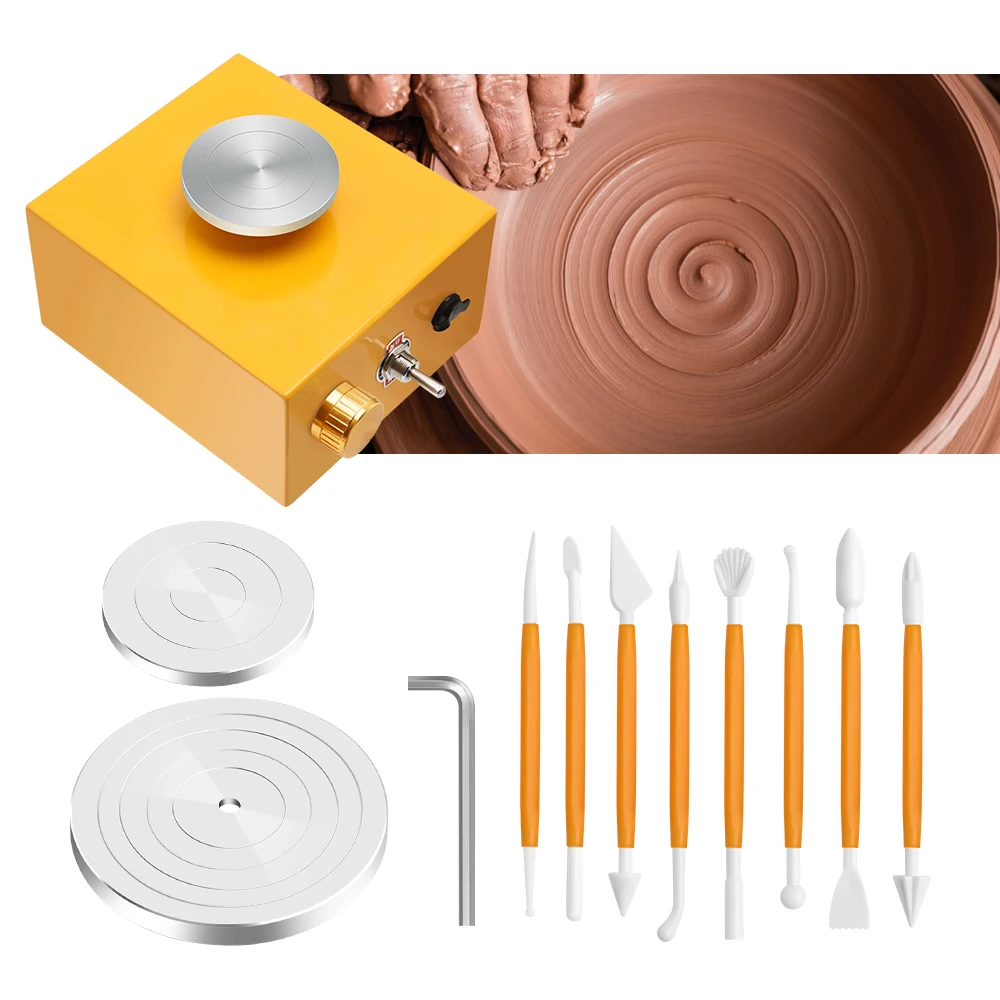 Mini Pottery Wheel Pottery Wheel 6.5cm 10cm Turntable Mini Pottery Machine Electric Pottery Wheel DIY Clay Tool With Tray
Mini Pottery Wheel Pottery Wheel 6.5cm 10cm Turntable Mini Pottery Machine Electric Pottery Wheel DIY Clay Tool With Tray
