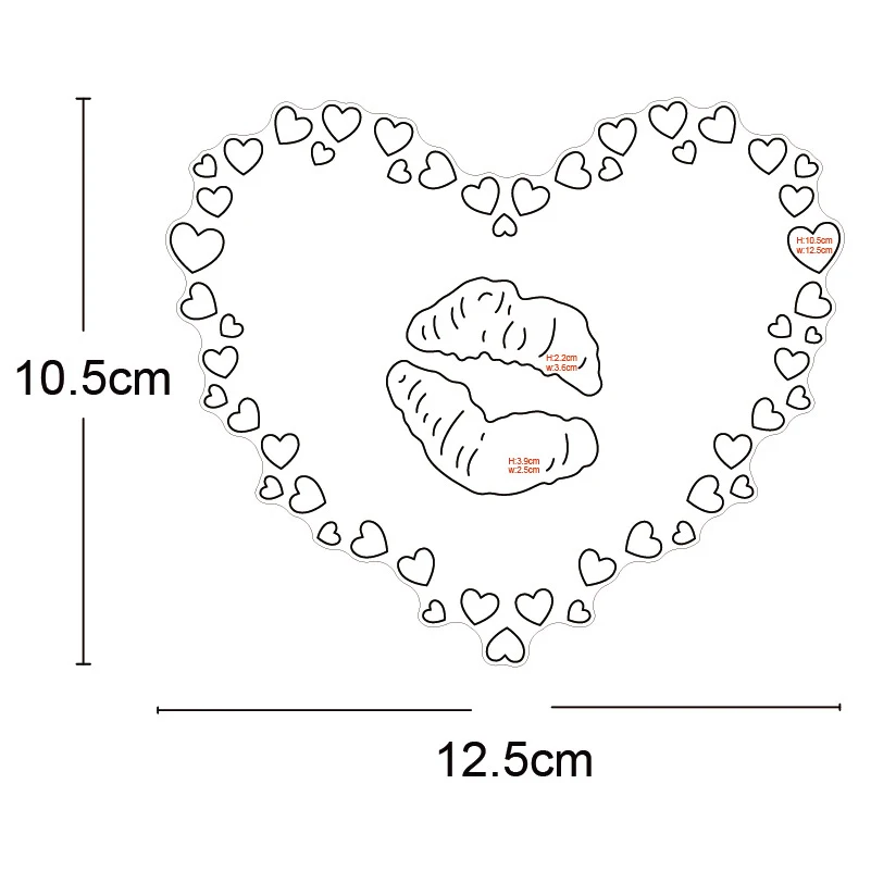 Metal Cutting Dies Lip Print Heart Frame dies cut for DIY Scrapbooking dies paper Craft dies Handmade Card Punch Art Cutter Dies
Metal Cutting Dies Lip Print Heart Frame dies cut for DIY Scrapbooking dies paper Craft dies Handmade Card Punch Art Cutter Dies
