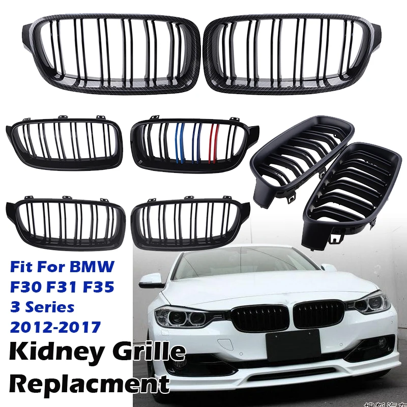 Front Bumper Kidney Grille Dual Slat Grilles Fit For BMW F30 F31 F35 3 Series 2012-2017 Sedan Car Accessories Replacement Part
Front Bumper Kidney Grille Dual Slat Grilles Fit For BMW F30 F31 F35 3 Series 2012-2017 Sedan Car Accessories Replacement Part