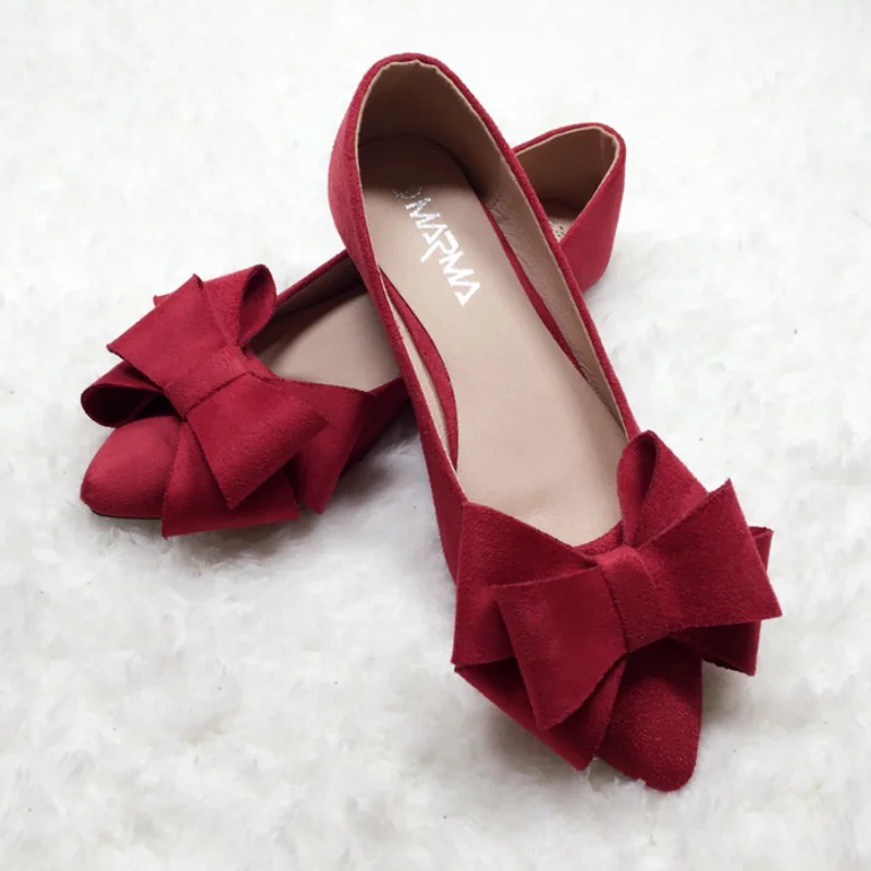 Women Flats Red Shoes Solid Color Lady Flat Heel Shoes Big Bow Rosette Pointed Toe Size 32 33 Butterfly-Knot Girl Princess Shoes
Women Flats Red Shoes Solid Color Lady Flat Heel Shoes Big Bow Rosette Pointed Toe Size 32 33 Butterfly-Knot Girl Princess Shoes