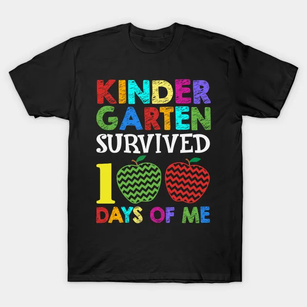 Мужская футболка для детского сада выжила 100 дней со мной школьная учителей