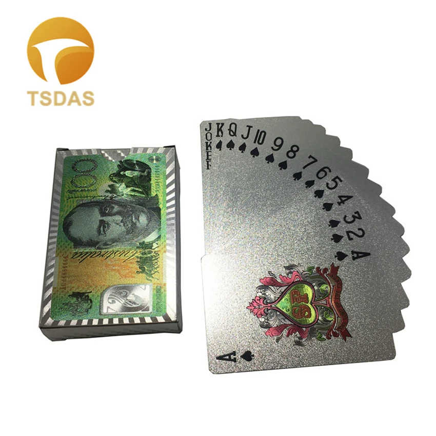 Silver Playing Cards Plated With 100 AUD Collection Custom Playing Cards For The Card Player
Silver Playing Cards Plated With 100 AUD Collection Custom Playing Cards For The Card Player