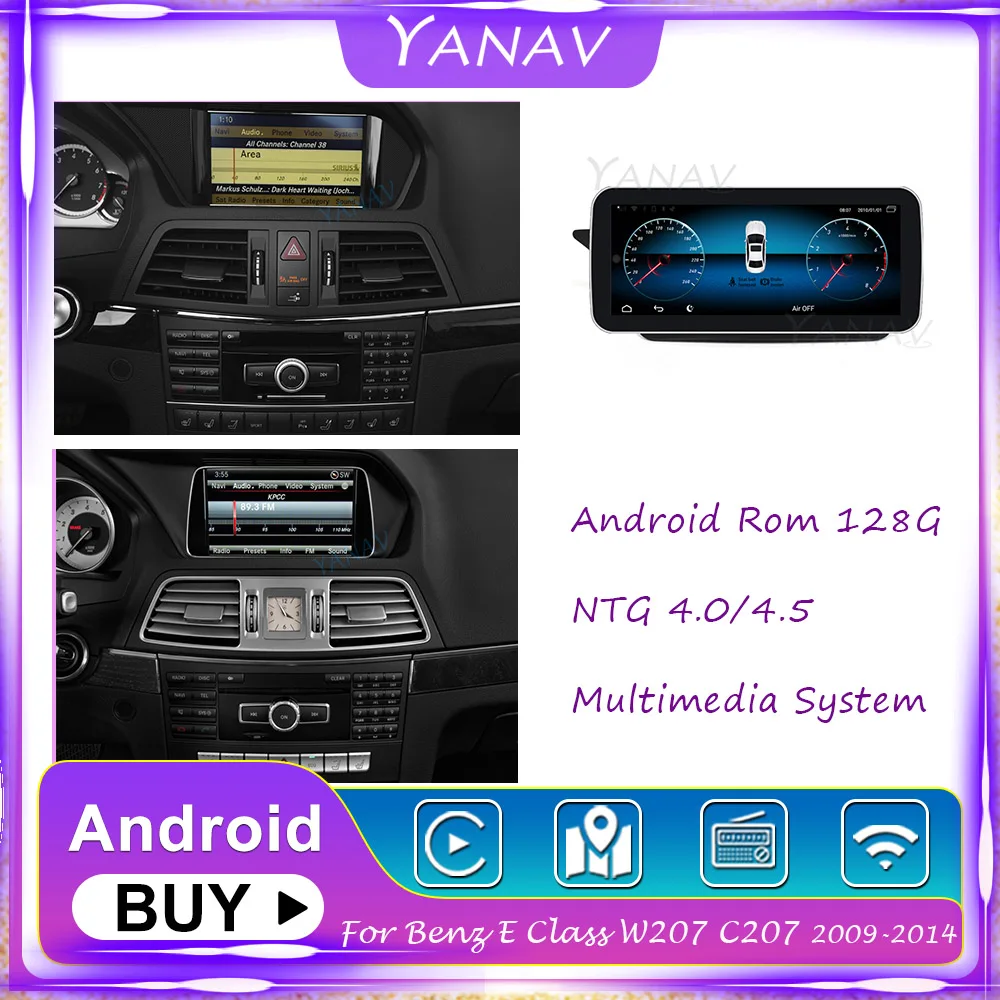 Android with Carplay Car Radio For Benz E Class W207 C207 2009-2014 Stereo Receiver GPS Navigation Multimedia MP3 DVD Player
Android with Carplay Car Radio For Benz E Class W207 C207 2009-2014 Stereo Receiver GPS Navigation Multimedia MP3 DVD Player